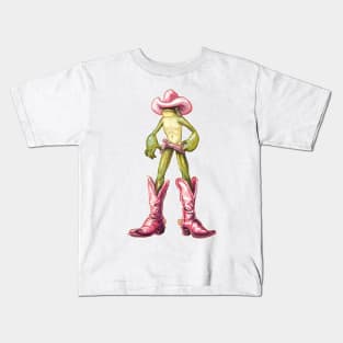 cowboy frog Kids T-Shirt